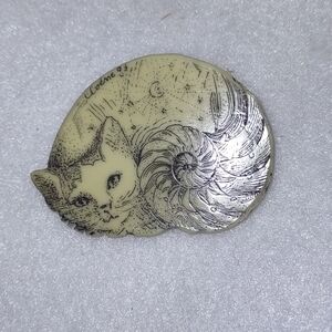 Cloene Artist Cat Pin Brooch